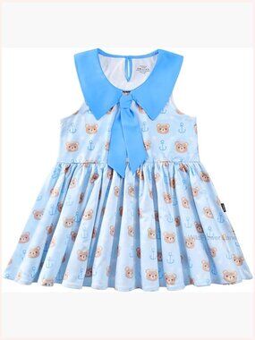 Kawaii Sleeveless Babydoll Peplum Top - Beary Cute Print